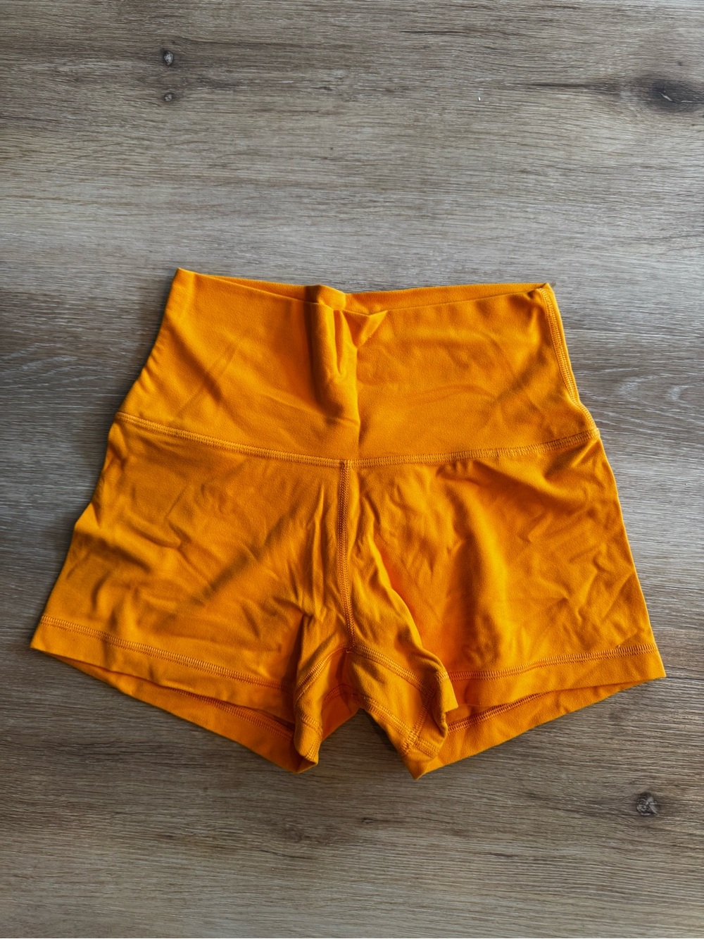 Aritzia Bright Orange High-Waist Athletic Shorts - Picture 1 of 6
